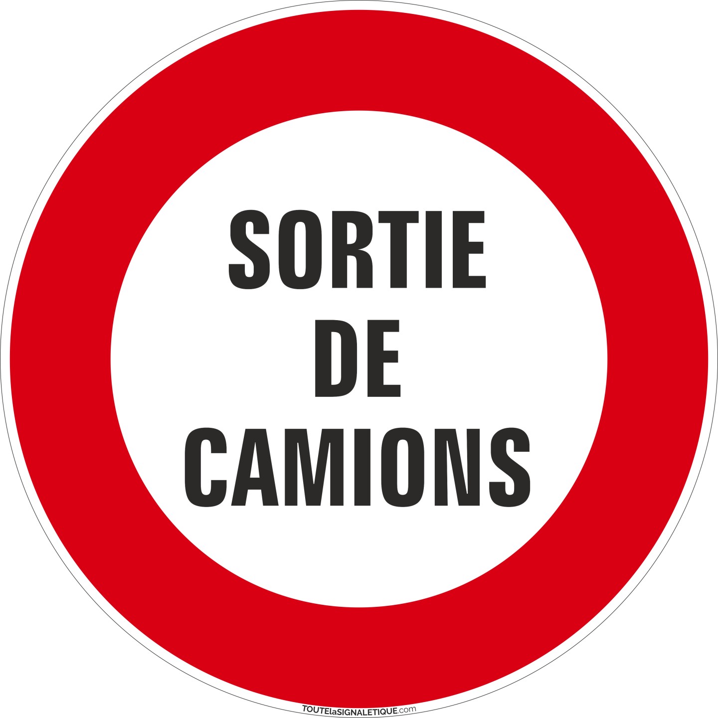 Panneau Sortie de camions
