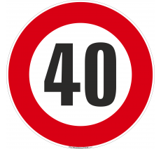 Panneau de sécurité Limitation 40km/h