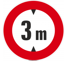 Panneau de sécurité Hauteur 3m maximum