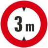 Panneau Hauteur 3m maxi