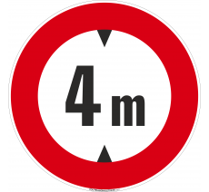 Panneau de sécurité Hauteur 4m maximum