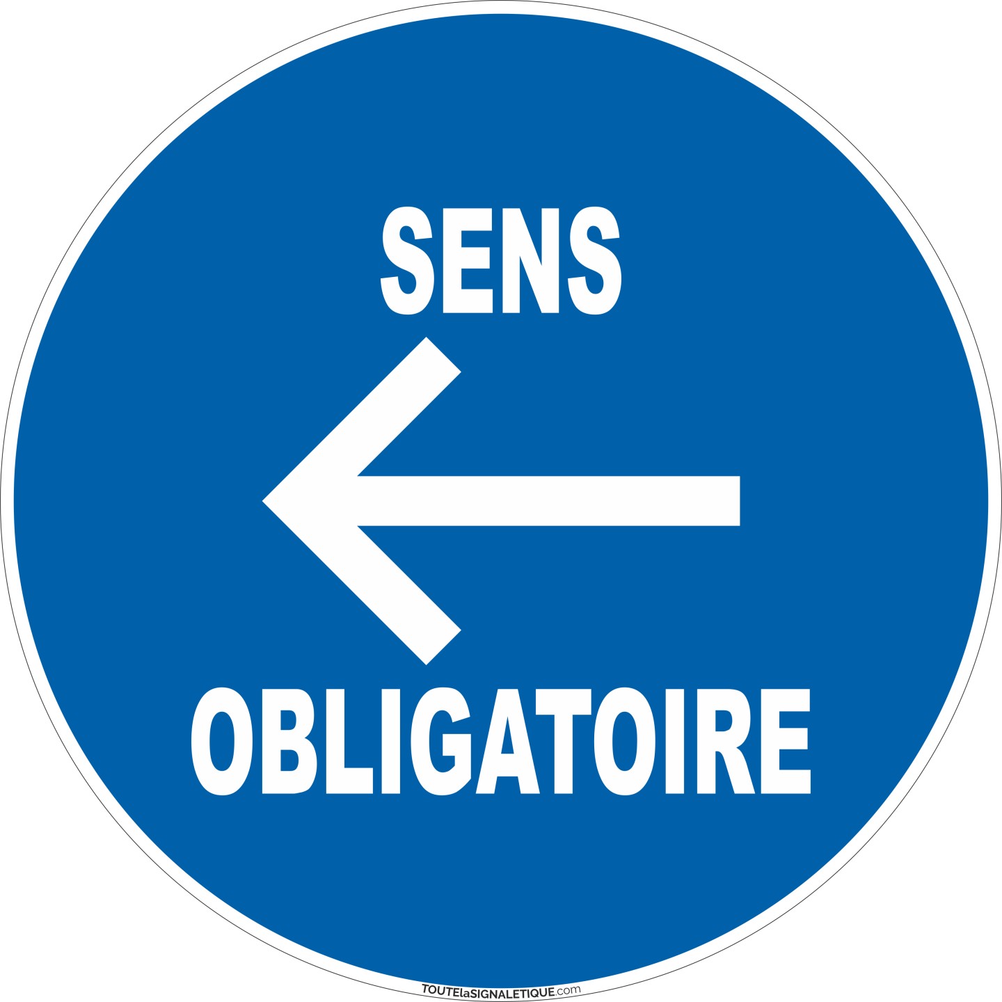 Panneau Sens obligatoire à gauche