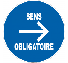 Panneau Sens obligatoire à droite