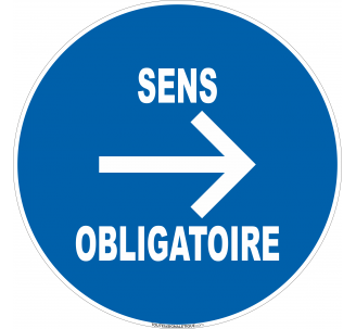 Panneau Sens obligatoire à droite