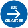 Panneau Sens obligatoire à droite