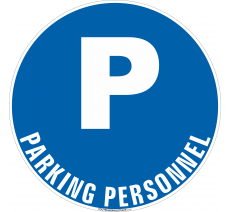 Panneau de sécurité Parking personnel