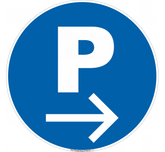 Panneau Parking à droite