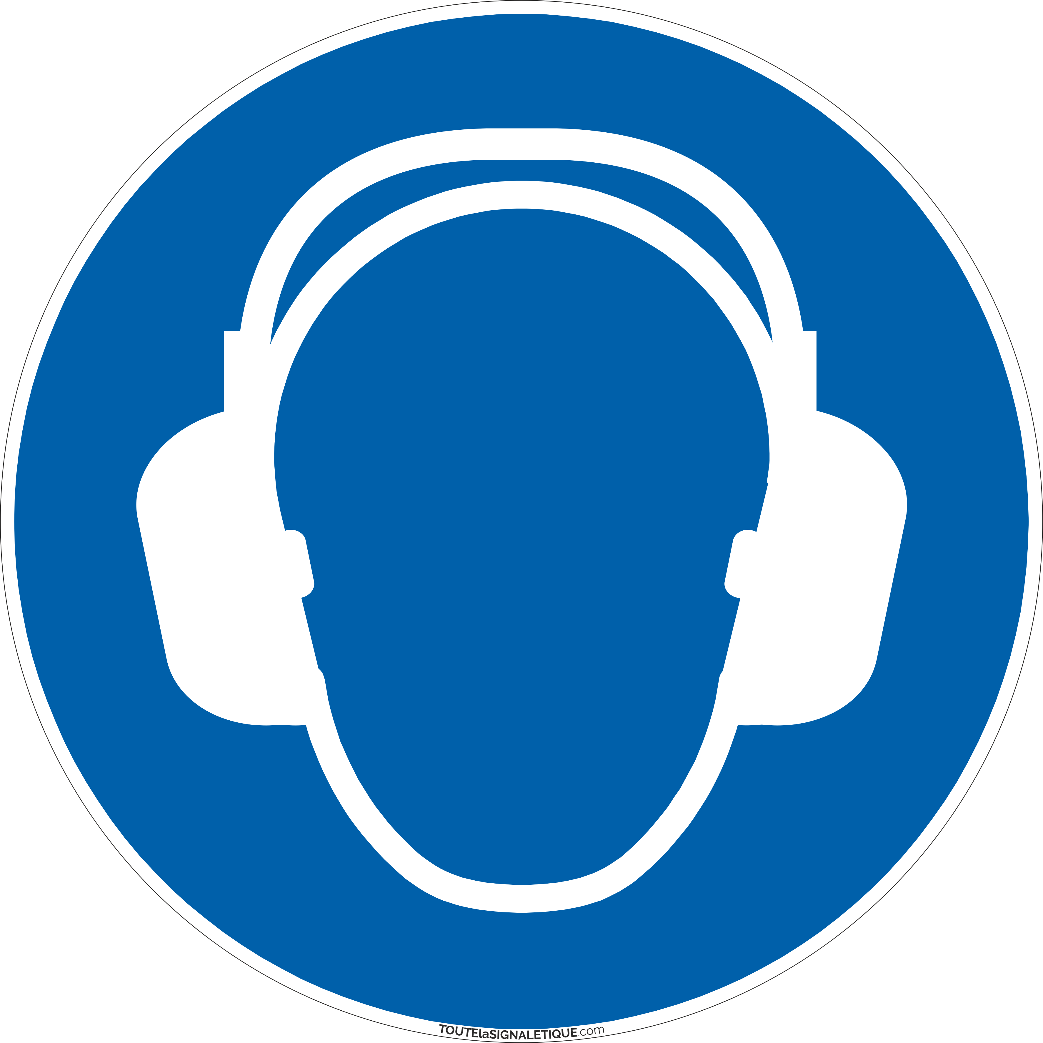 Panneau port du casque obligatoire Pictogramme port du casque
