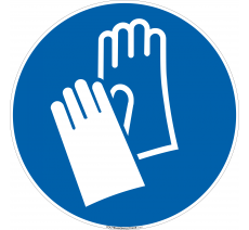 Panneau de sécurité Port des gants obligatoire