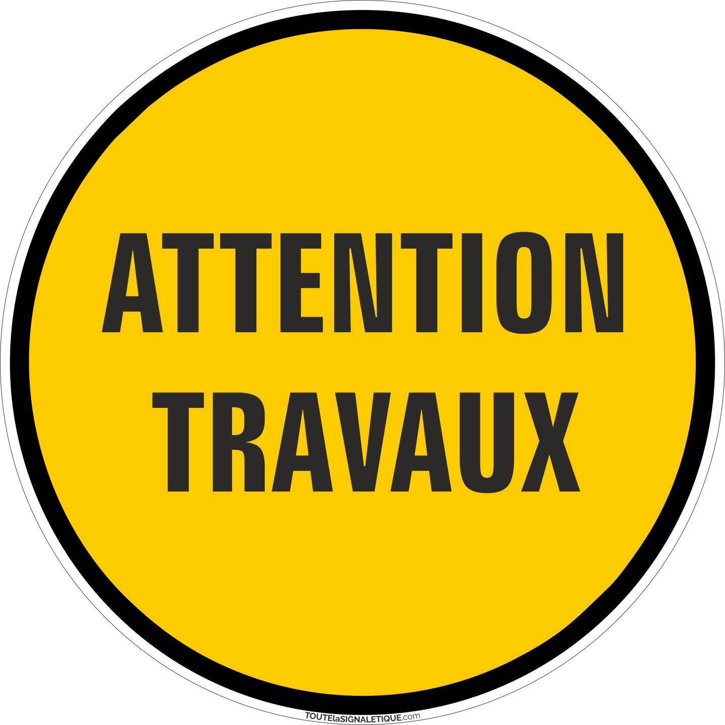 Panneau Attention travaux