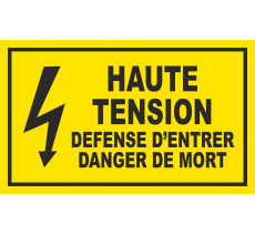 Panneau Haute tension , dim: 200x300mm