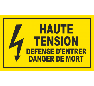 Panneau Haute tension , dim: 200x300mm