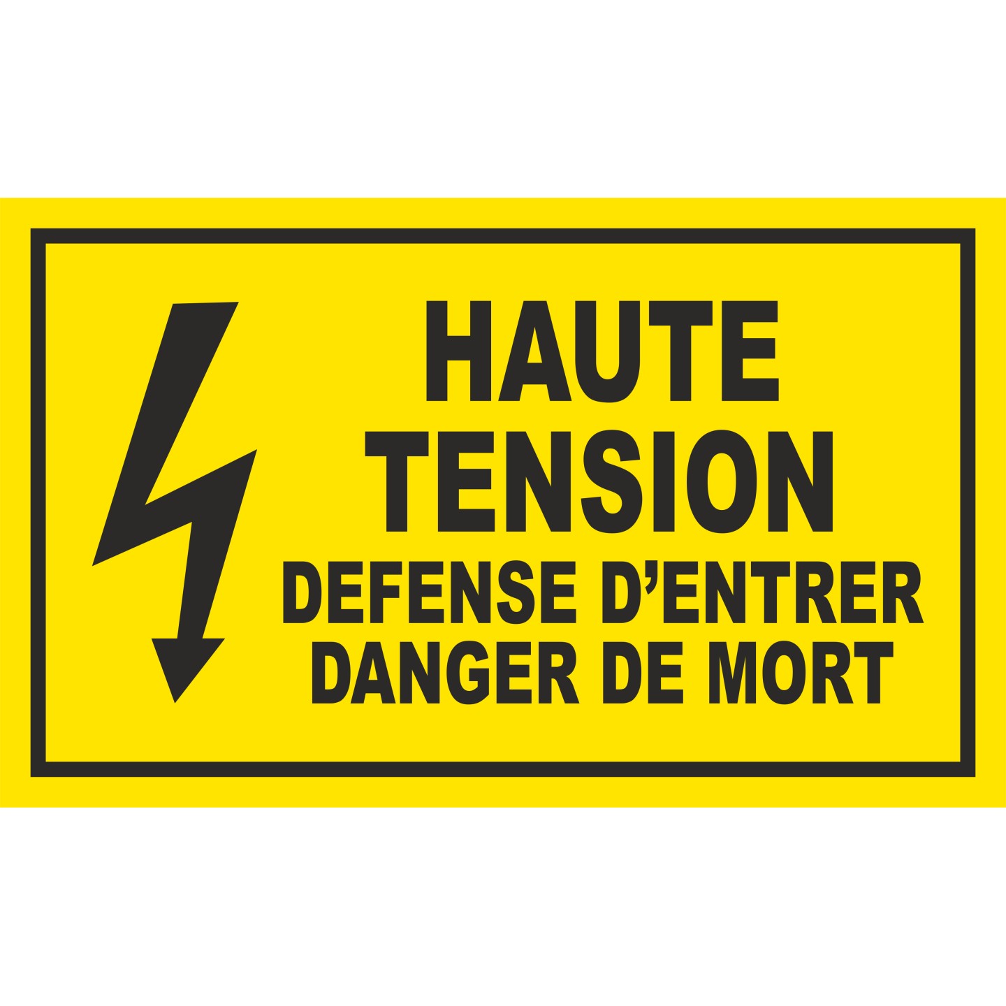 Panneau Haute tension , dim: 200x300mm
