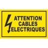 Panneau Attention câbles électriques , dim: 200x300mm