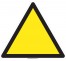 Panneau Danger vierge, forme triangulaire