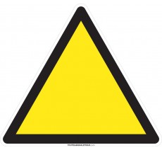 Panneau Danger vierge, forme triangulaire