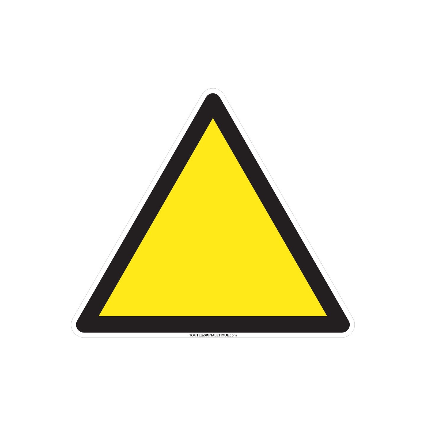 Panneau Danger vierge, forme triangulaire