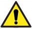 Panneau Danger avec logo, forme triangulaire