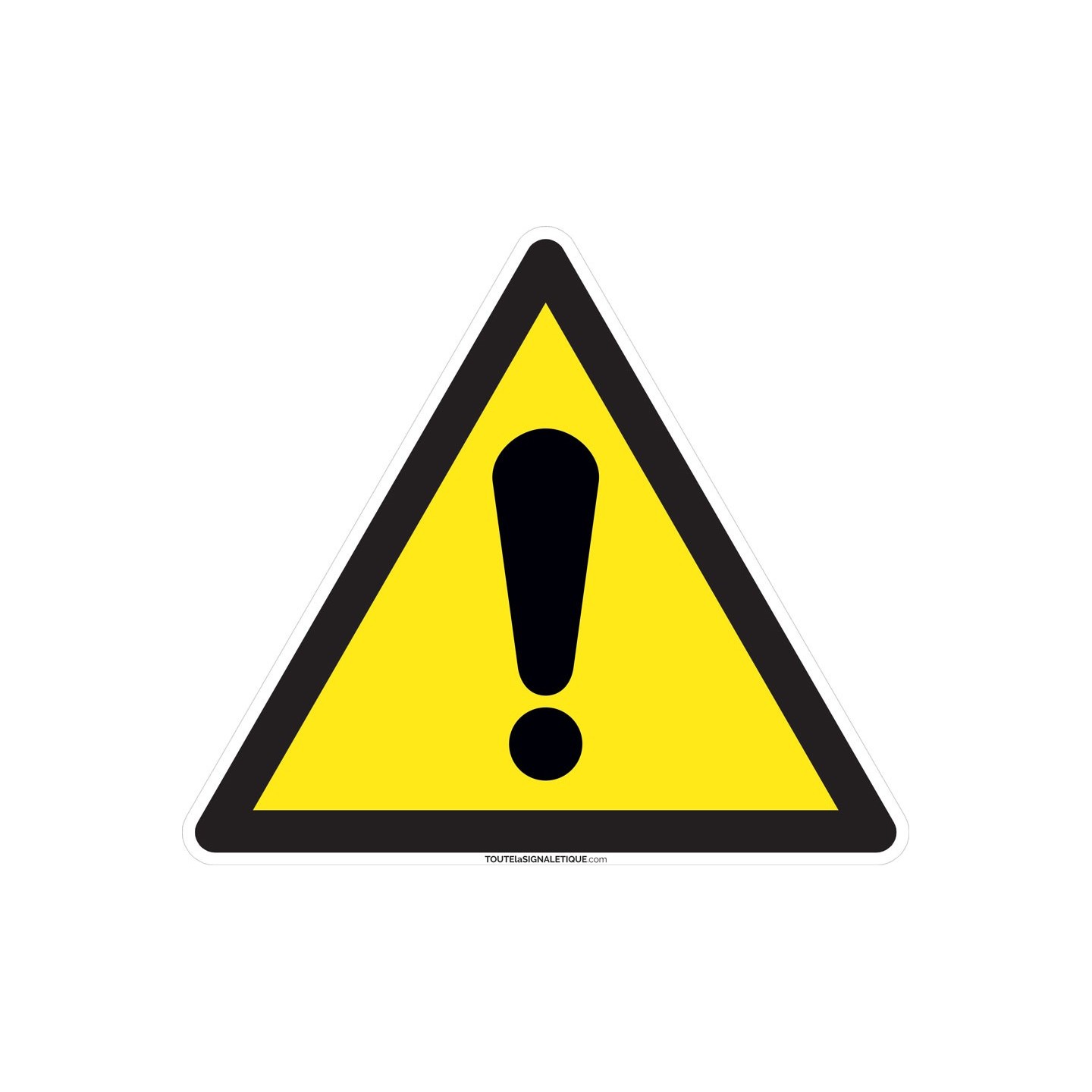 Panneau Danger avec logo, forme triangulaire
