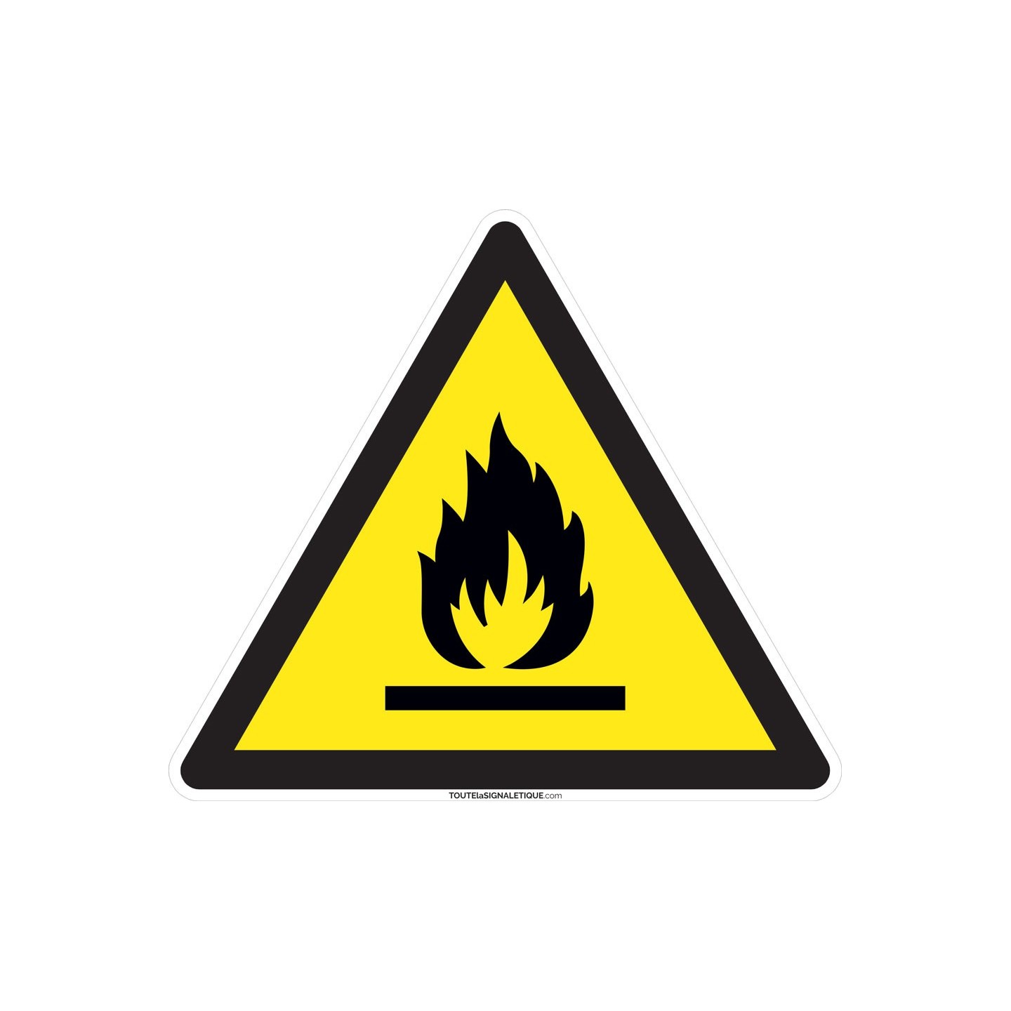 Panneau Matières inflammables, forme triangulaire