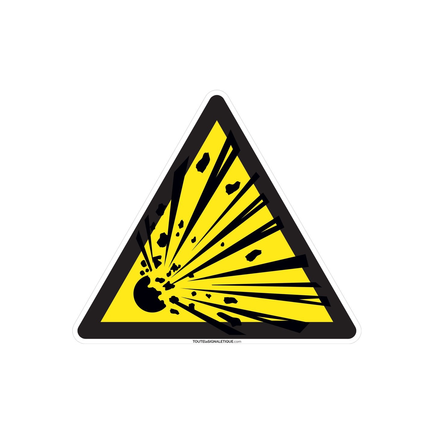 Panneau Matières explosives , forme triangulaire