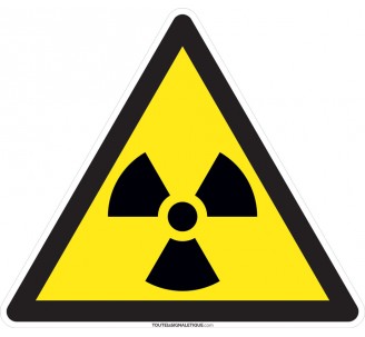 Panneau Matières radioactives , forme triangulaire