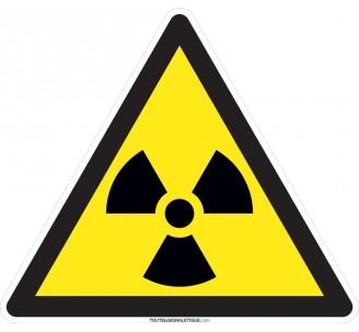 Panneau Matières radioactives , forme triangulaire