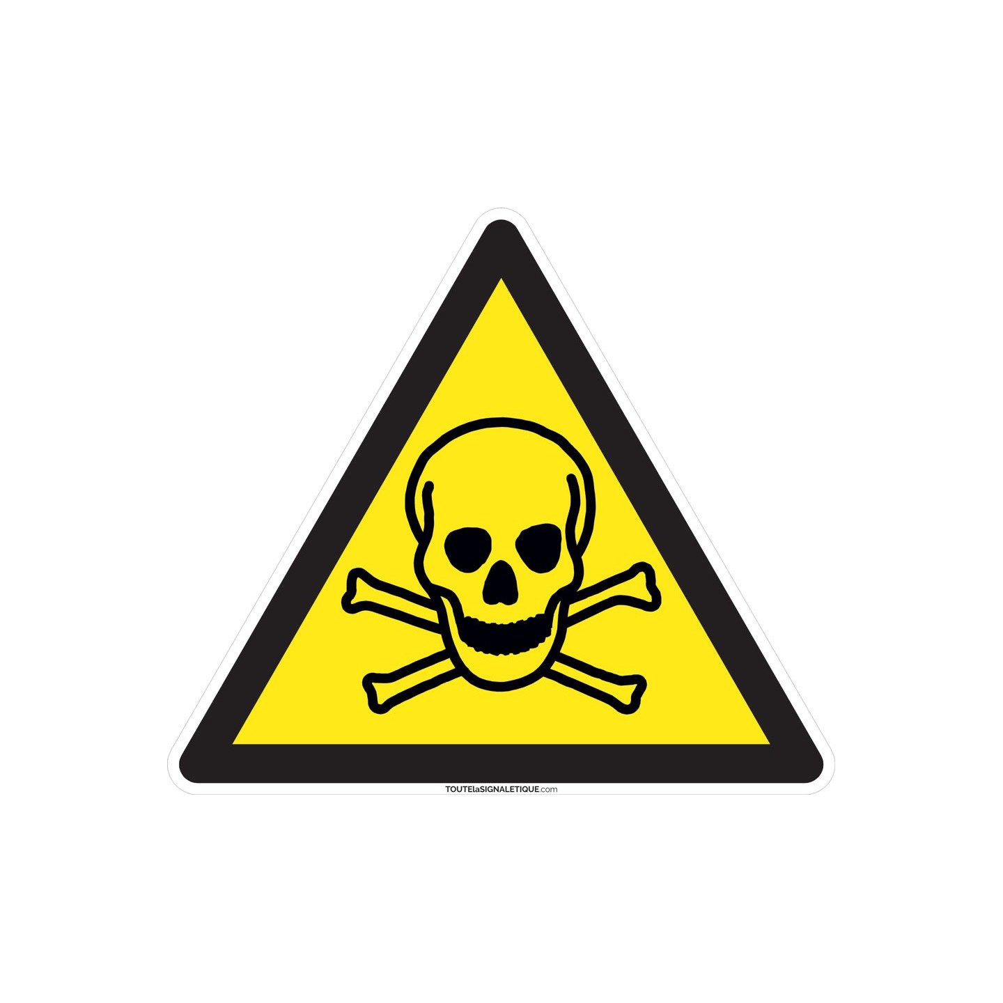 Panneau Danger de mort , forme triangulaire