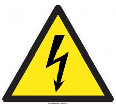 Panneau Danger électrique , forme triangulaire