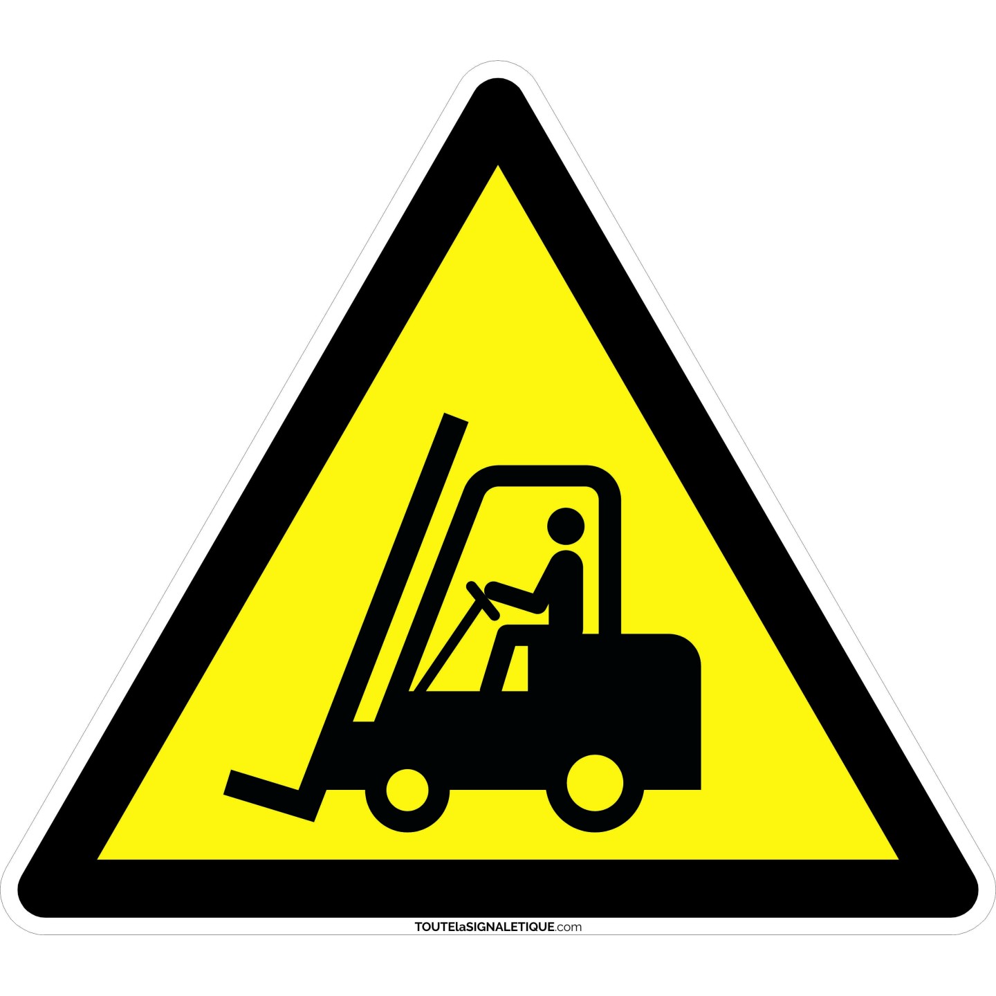 Panneau Danger, chariot élévateur , forme triangulaire