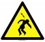Panneau Danger électrocution , forme triangulaire