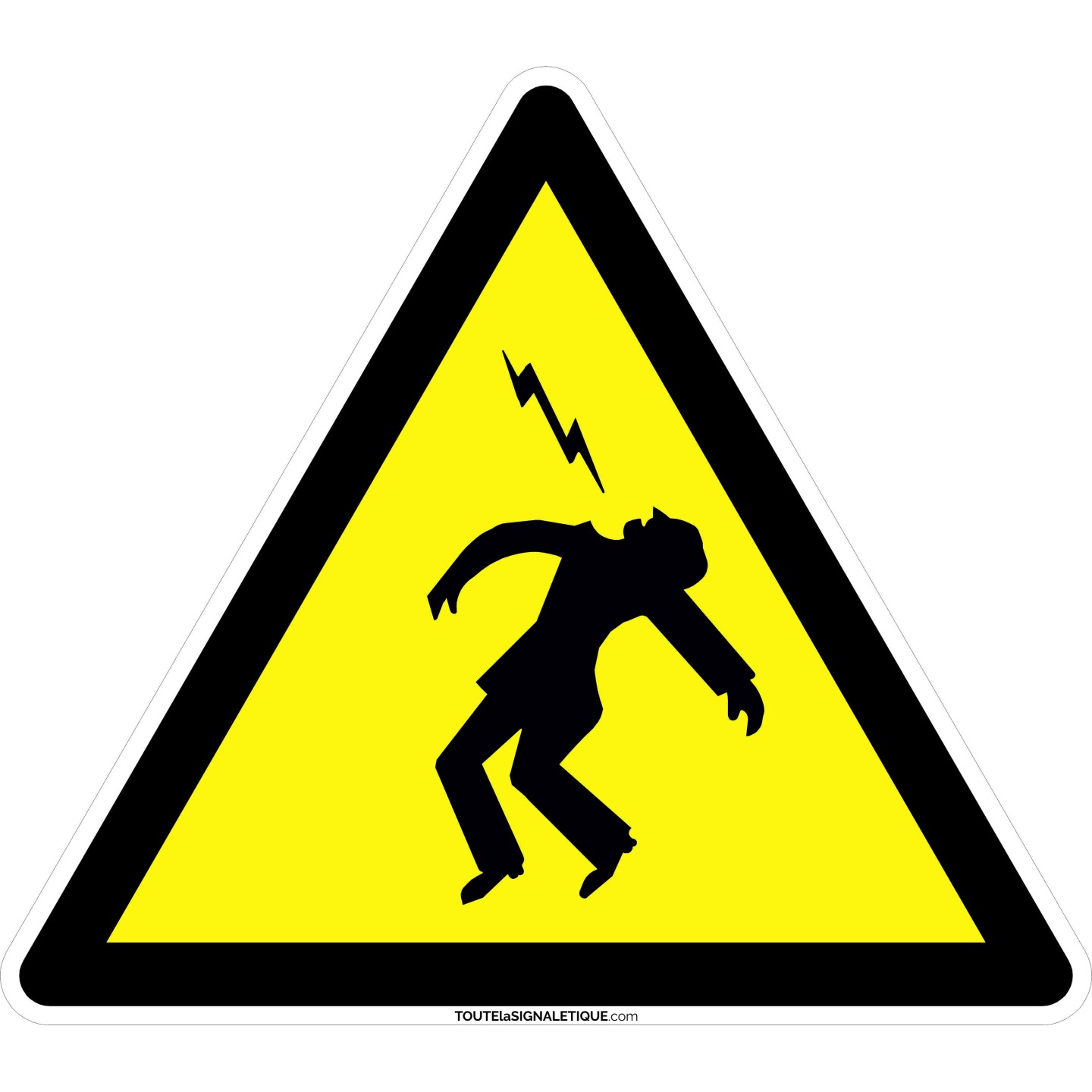 Panneau Danger électrocution , forme triangulaire