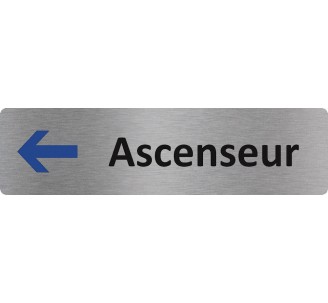 Plaque de porte économique " Ascenseur à gauche "