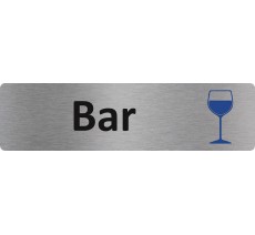 Plaque de porte standard en aluminium " Bar "