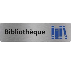 Plaque de porte économique " Bibliothèque "