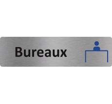 Plaque de porte standard en alu " Bureaux "