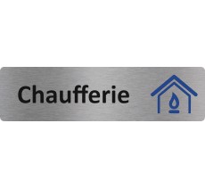 Plaque de porte standard en aluminium " Chaufferie "