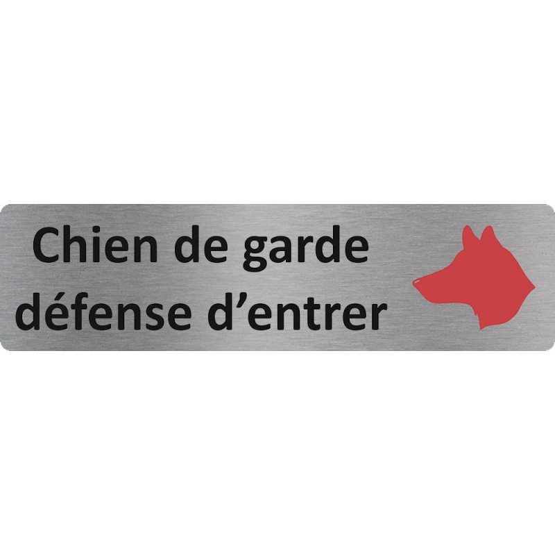 Plaque de garde chien