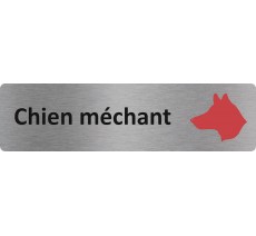 Plaque de porte économique " Chien méchant "