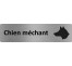 Plaque de porte économique " Chien méchant "