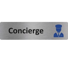 Plaque de porte standard en aluminium " Concierge "