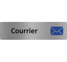 Plaque de porte standard en aluminium " Courrier "