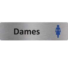 Plaque de porte standard en aluminium " Dames "