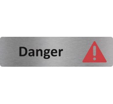 Plaque de porte standard en alu " Danger "
