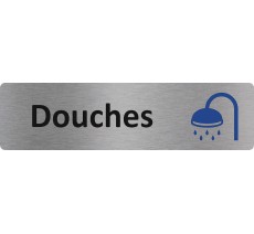 Plaque de porte standard en aluminium " Douches "