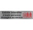 Plaque de porte économique " Entrée interdite à toute personne étrangère "