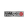 Plaque de porte économique " Entrée interdite, propriété privée "