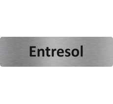 Plaque de porte standard en aluminium " Entresol "