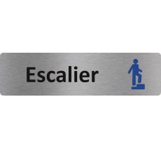 Plaque de porte standard en aluminium " Escalier "