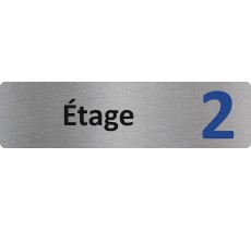 Plaque de porte standard en aluminium " Etage 2 "